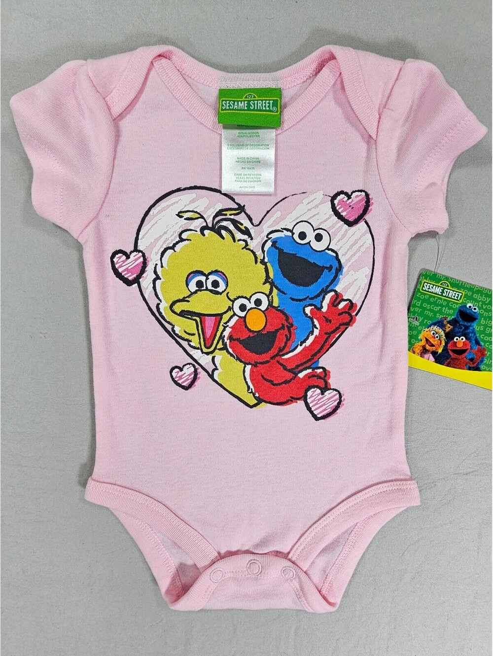 Sesame Street Girls Baby Romper with Character Print. Size 3M. NWT. KIDCORE